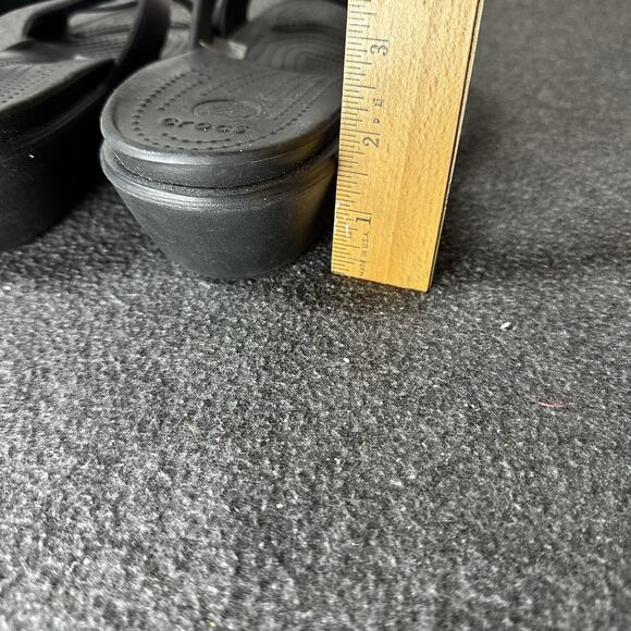 Crocs Women’s Patricia Wedge Slide Sandals Black Size W9 Comfort Slip-On - Picture 5 of 9